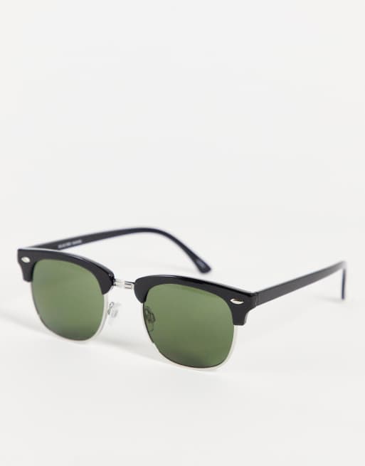 Selected Homme - Retro zonnebril in zwart
