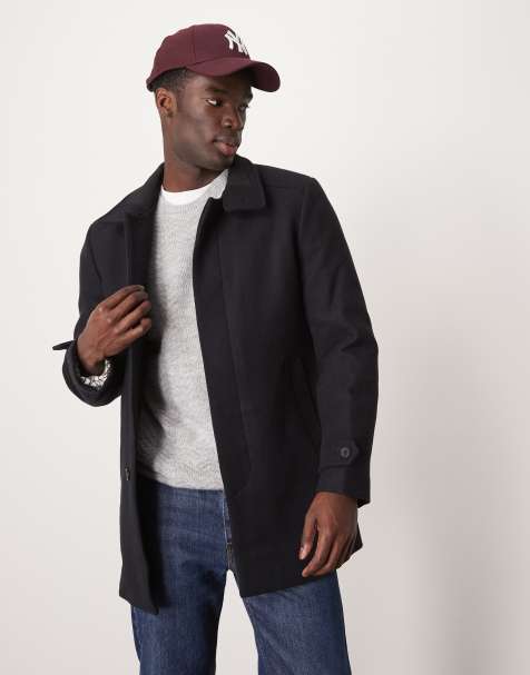 Selected Homme - Reuben - Overjas met kraag in zwart - view 1