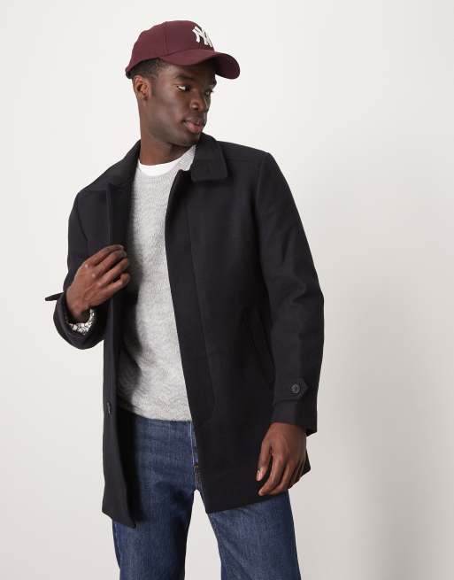Selected Homme – Reuben – Svart ytterrock med ståkrage
