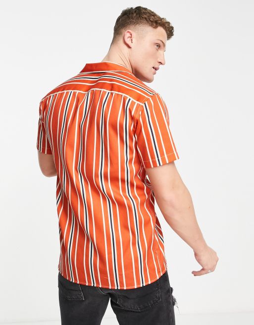 Chemise homme orange hot sale