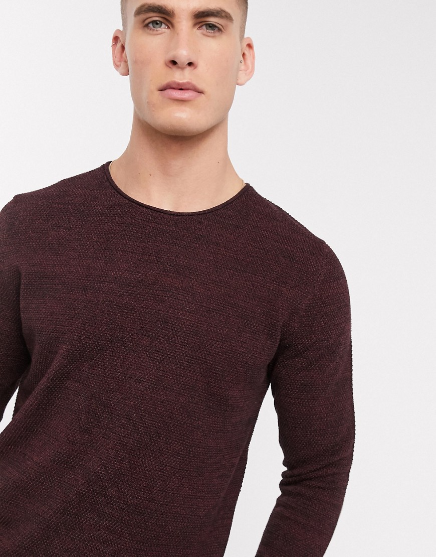 Selected Homme Rocky crew neck jumper-Brown