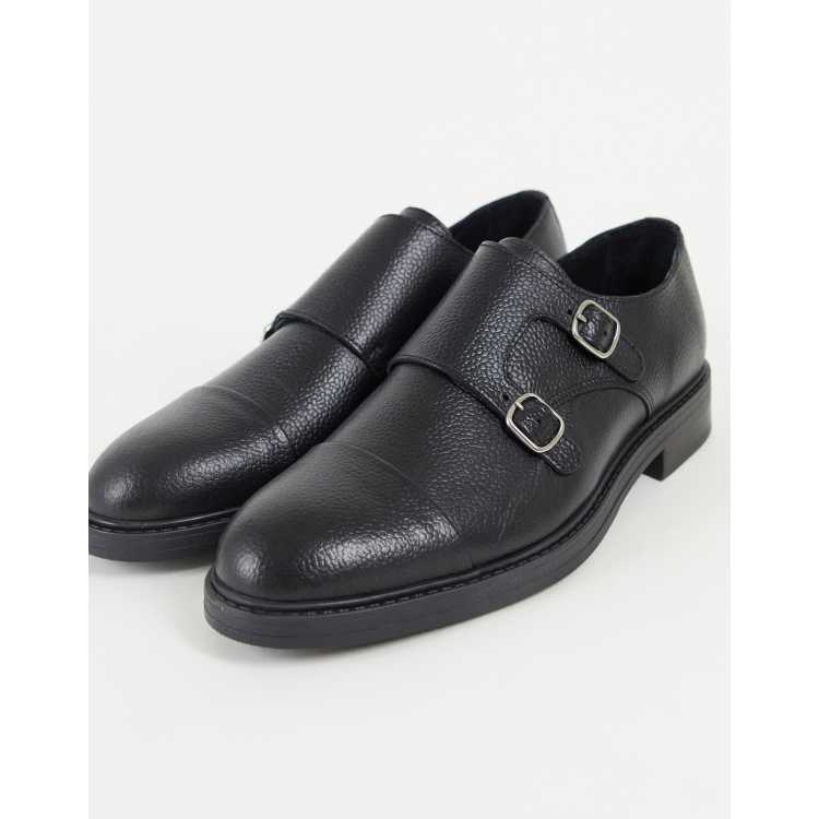 Scarpe in pelle scotch grain nera con fibbie Asos Uomo Scarpe Scarpe eleganti 