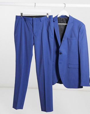 Selected Homme – Schmal geschnittene Anzughose in Blau