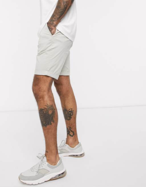 Selected Homme - Short chino en coton biologique - Taupe, 4 de 4