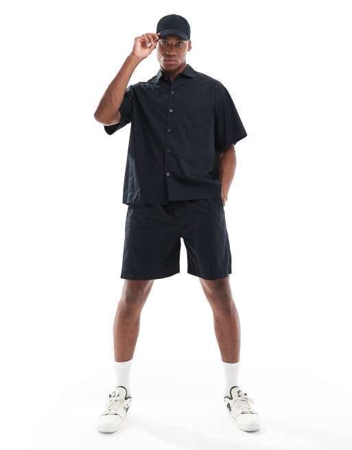 Selected Homme - Short in zwart, deel van co-ord set 