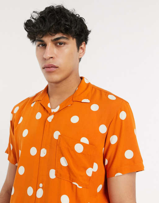 Orange polka hot sale dot top