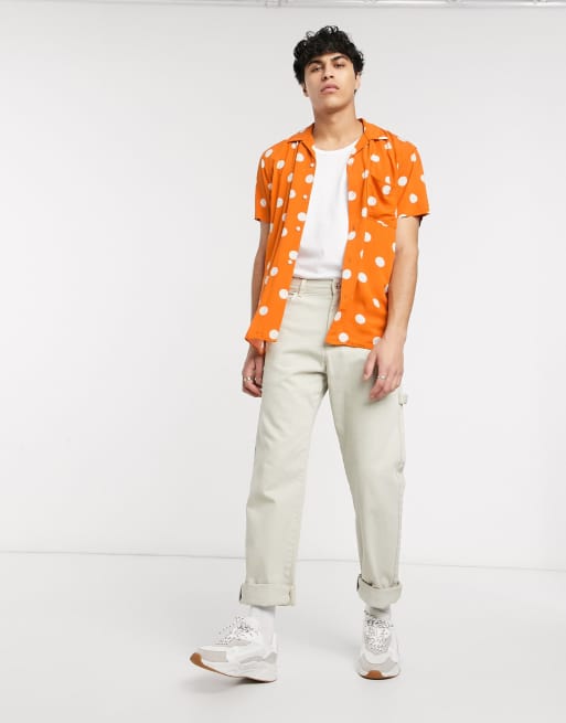 Orange polka best sale dot shirt