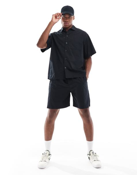 Selected Homme shorts in black (part of a set) - view 1
