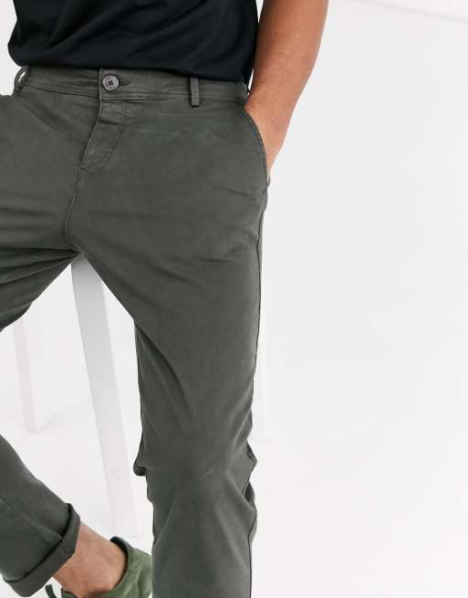 Selected Homme Skinny Fit Chino In Grey Asos