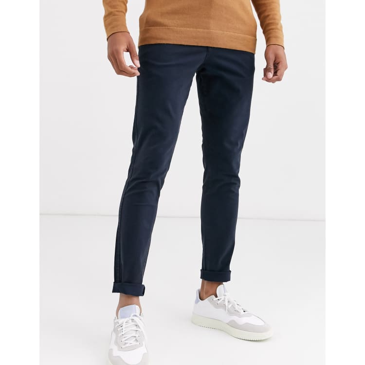 Selected Homme skinny fit chino in navy ASOS