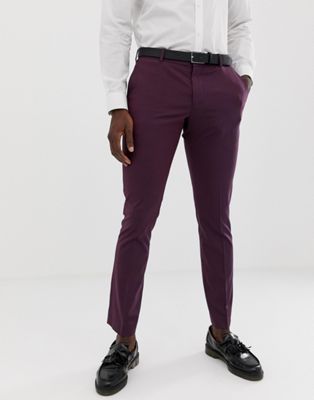 Selected Homme - Skinny-fit Damson pantalon-Rood