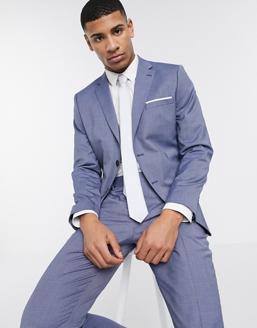 Selected Homme skinny fit stretch suit jacket in blue