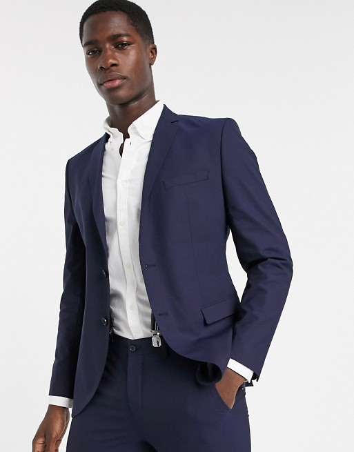 Selected Homme skinny fit suit jacket in navy