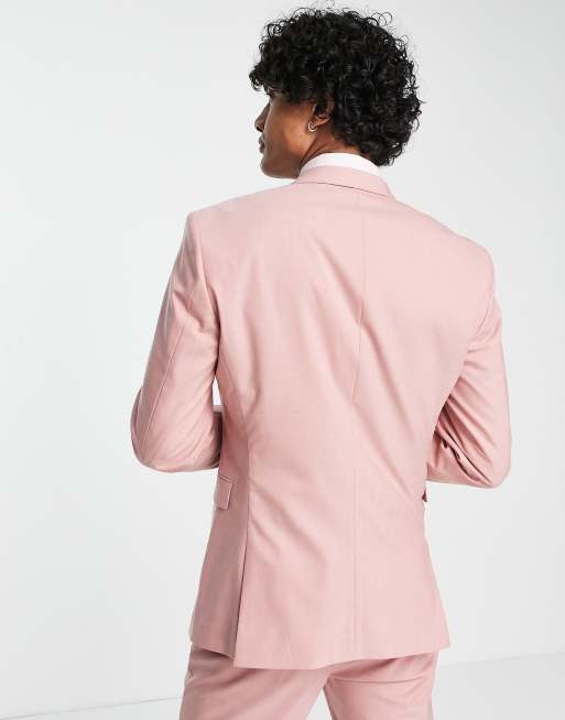 Selected Homme skinny fit suit jacket in pink