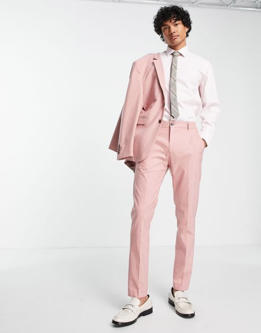 Selected Homme skinny fit suit pants in pink