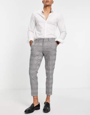 skinny fit white trousers