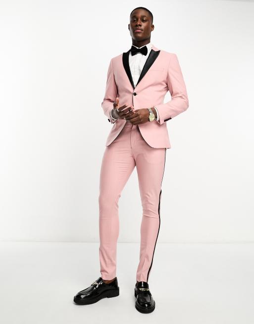 Selected Homme skinny fit suit jacket in pink