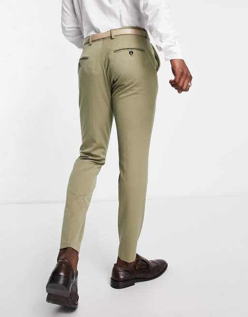 Mens skinny khaki sales dress pants