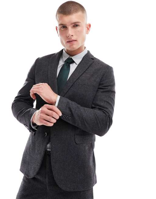 Selected Homme slim blazer in dark gray