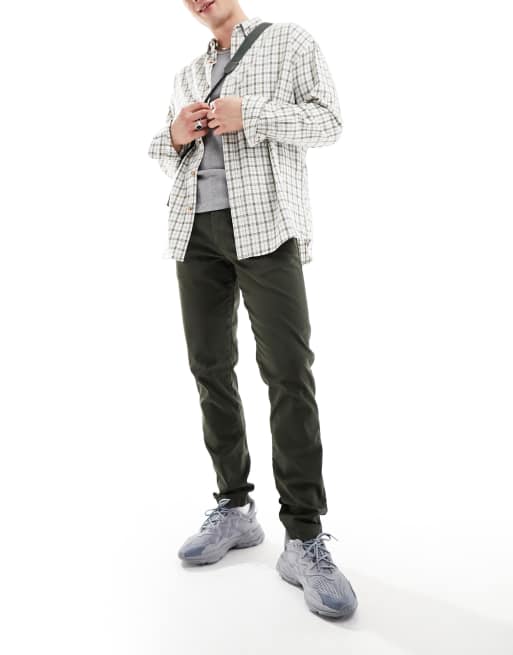 Selected Homme - Slim-chinos i mørk kaki , 5 af 5