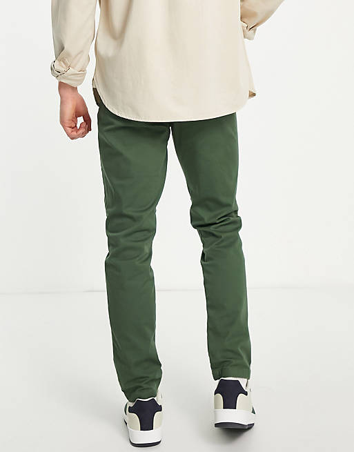 Selected Homme slim chinos in green | ASOS