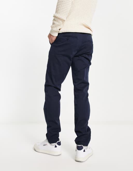 Selected Homme - Slim-fit chino in marineblauw, 2 van 4