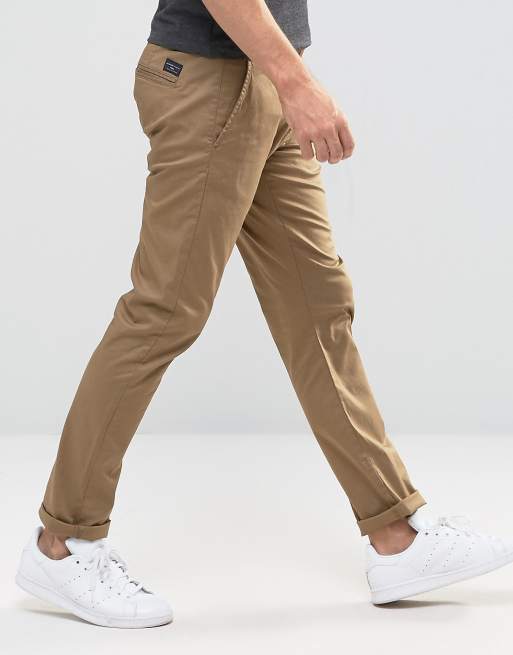 Selected Homme Slim Fit Chino with Stretch and Leather Belt |