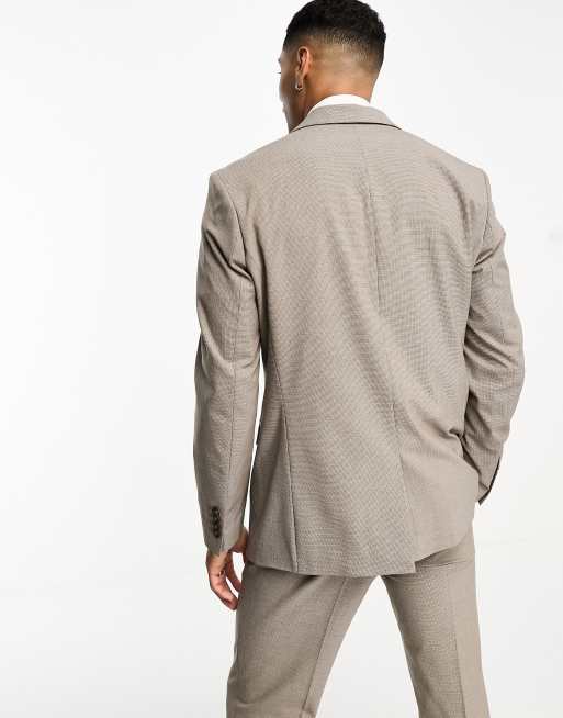 Selected Homme - Slim-fit colbert in bruine pied-de-poule, 4 van 5