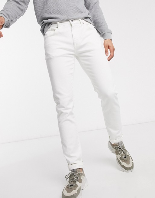 Selected Homme slim fit jeans in white