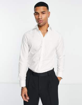 Selected Homme slim fit smart shirt in white | ASOS