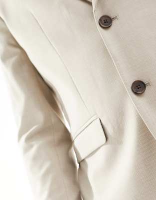 Selected Homme Slim Fit Suit Jacket In Neutral