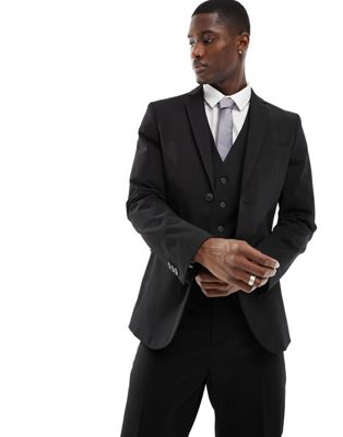 Selected Homme Slim Fit Suit Jacket In Black