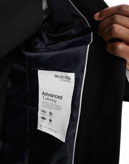 Selected Homme slim fit suit jacket in black, 5 of 5
