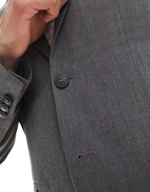 Selected Homme slim fit suit jacket in gray 