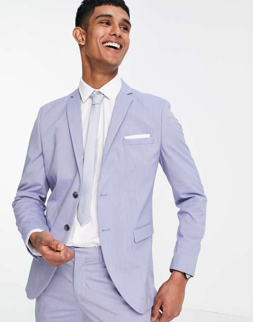 Selected Homme slim fit suit jacket in light blue