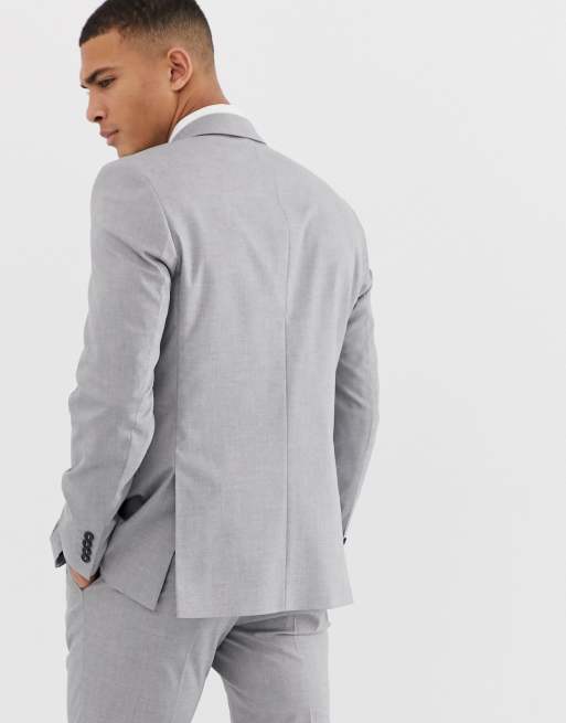 Selected Homme slim fit suit jacket with stretch in light gray ASOS