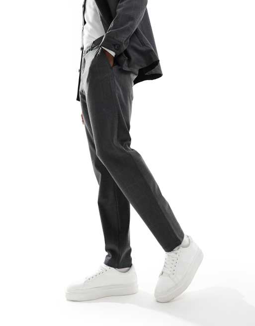 Selected Homme Slim Fit Suit Pant In Grey Check 