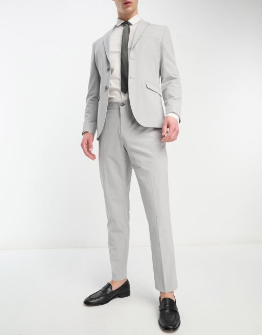 Gray Blazer with Light Gray Chino Pants