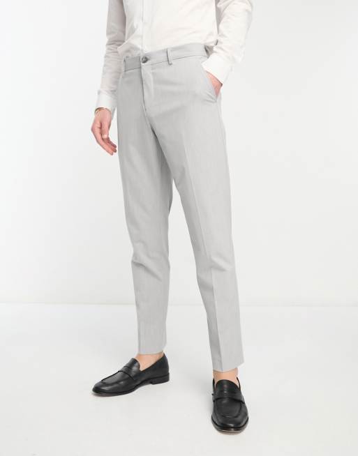 Pantalon chino reliéfé Gris clair