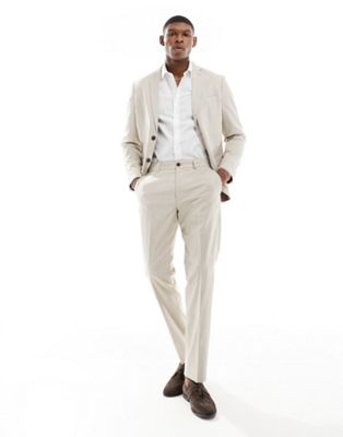 Selected Homme slim fit suit trouser in beige