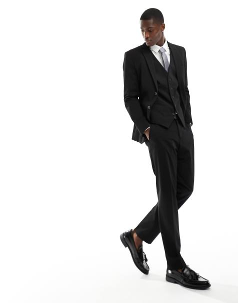 Selected Homme slim fit suit trouser in black  - view 1