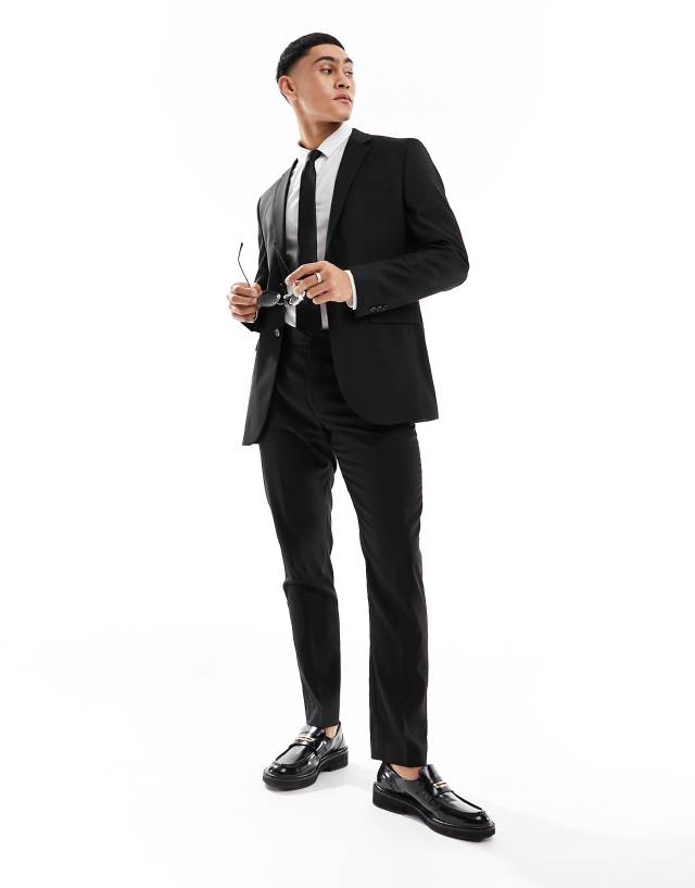 Selected Homme - slim fit suit trouser in black