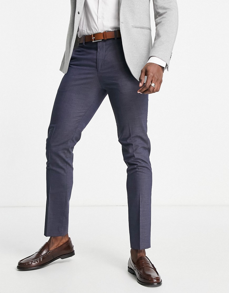Selected Homme slim fit suit trousers in blue