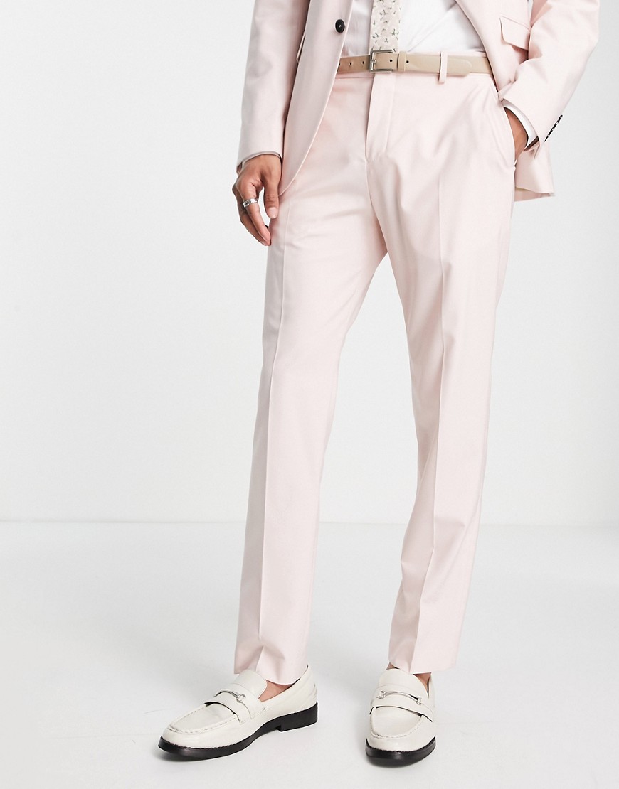 Selected Homme slim fit suit trousers in dusty pink