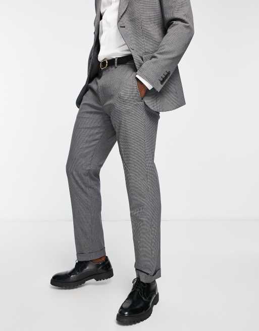 Selected Homme loose fit suit pants in gray melange