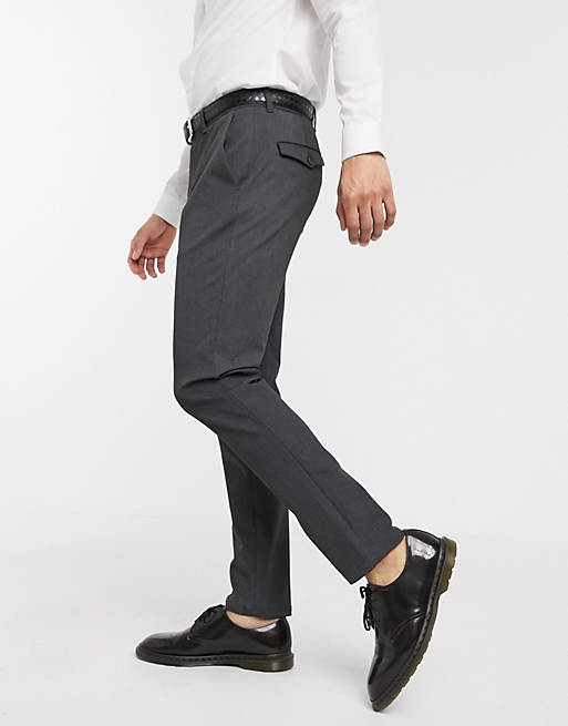 lommelygter usikre Formuler Selected Homme slim fit super stretch smart pants in gray | ASOS