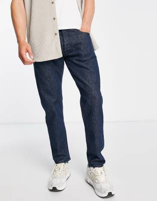 Selected Homme slim fit tapered jeans in dark wash  - ASOS Price Checker