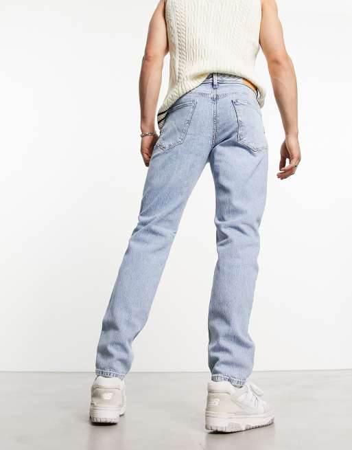 Selected Homme slim fit tapered jeans in light wash