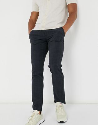 Selected Homme slim fit trouser in navy check (21250468)