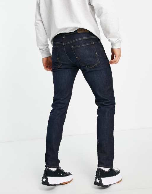 Jean skinny 2024 bleu foncé homme